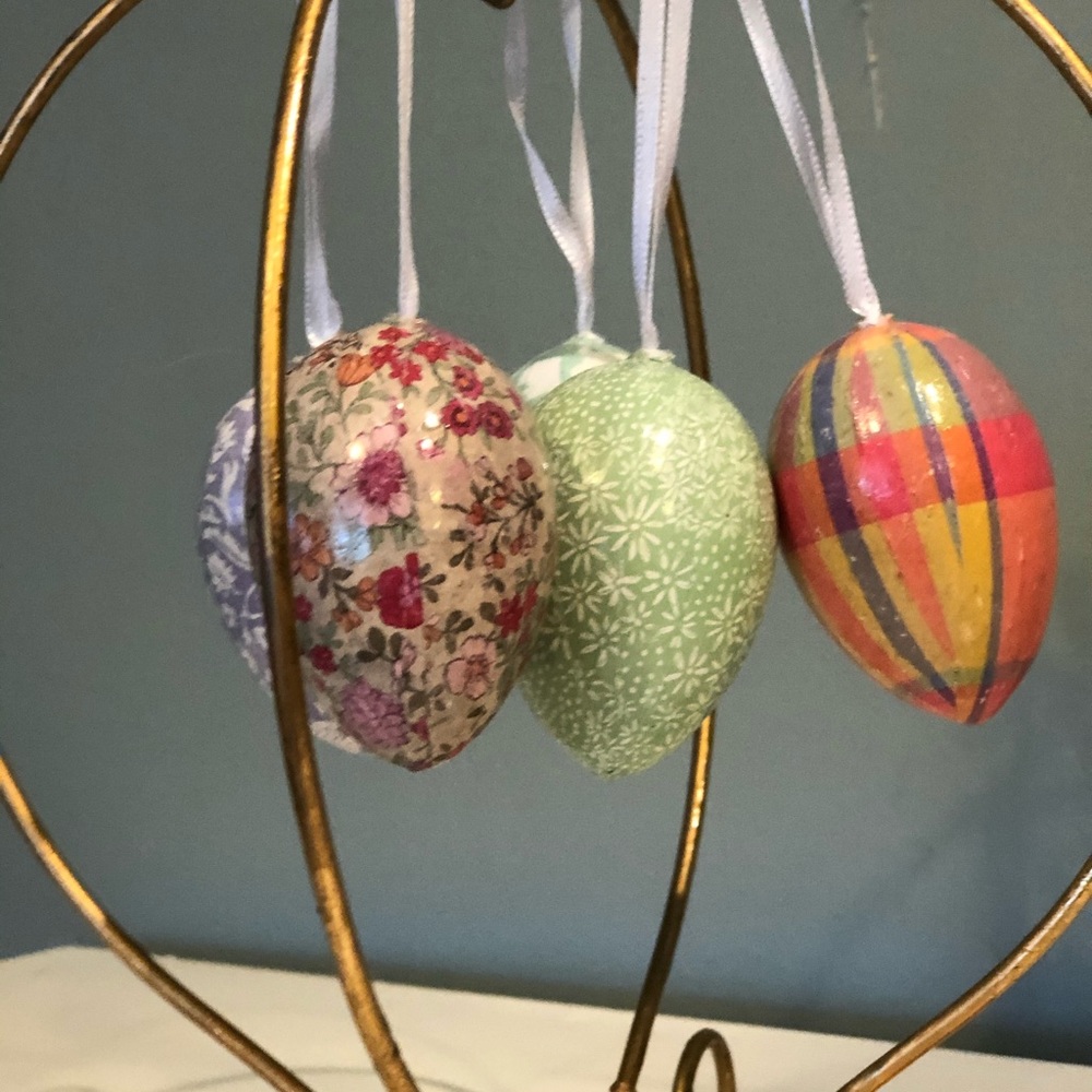 5 Decorated Egg Ornaments